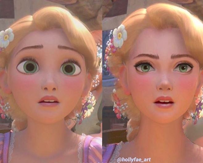 Princesas Disney con facciones súper realistas