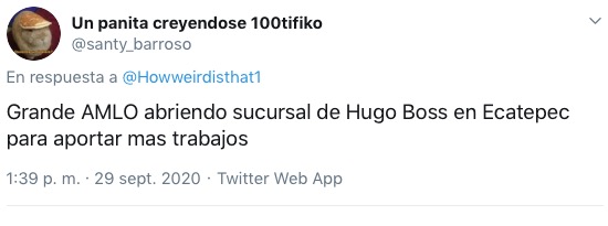 críticas AMLO Hugo Boss