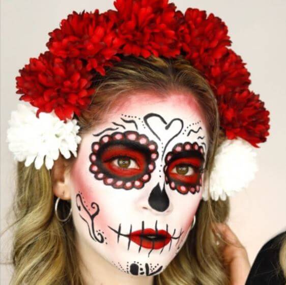 maquillaje-catrina-mexicana-ideas-para-dia-de-muertos-2-Ciudad-Trendy